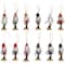 12ct. 3.25" Multicolor Nutcracker Wood Ornaments
